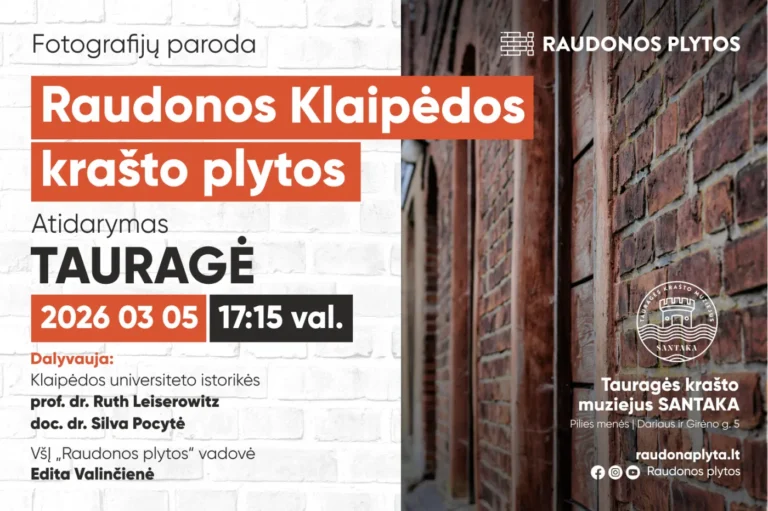 Kovo 5 d. – parodos atidarymas Tauragės krašto muziejuje „Santaka“