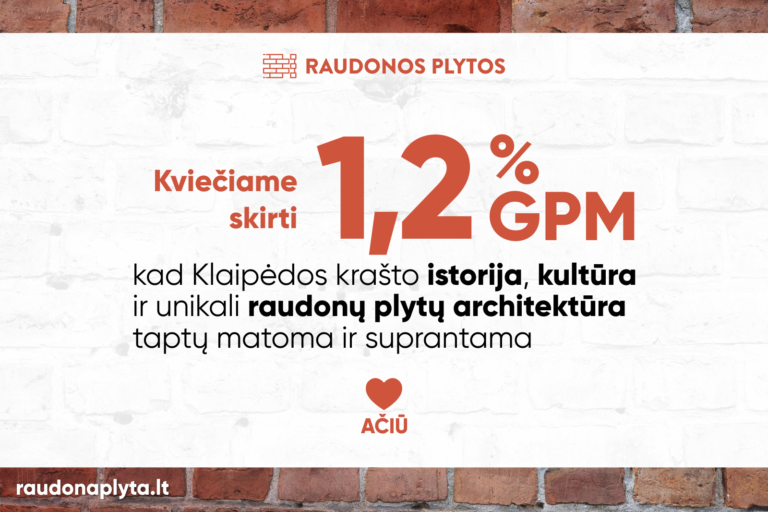 Kviečiame skirti 1,2 % Klaipėdos krašto istorijai